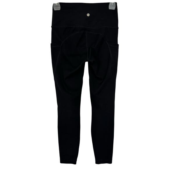 2/$15 Yogalicious Lux High Waist Cropped Leggings Pockets Black Size XS - Picture 5 of 10